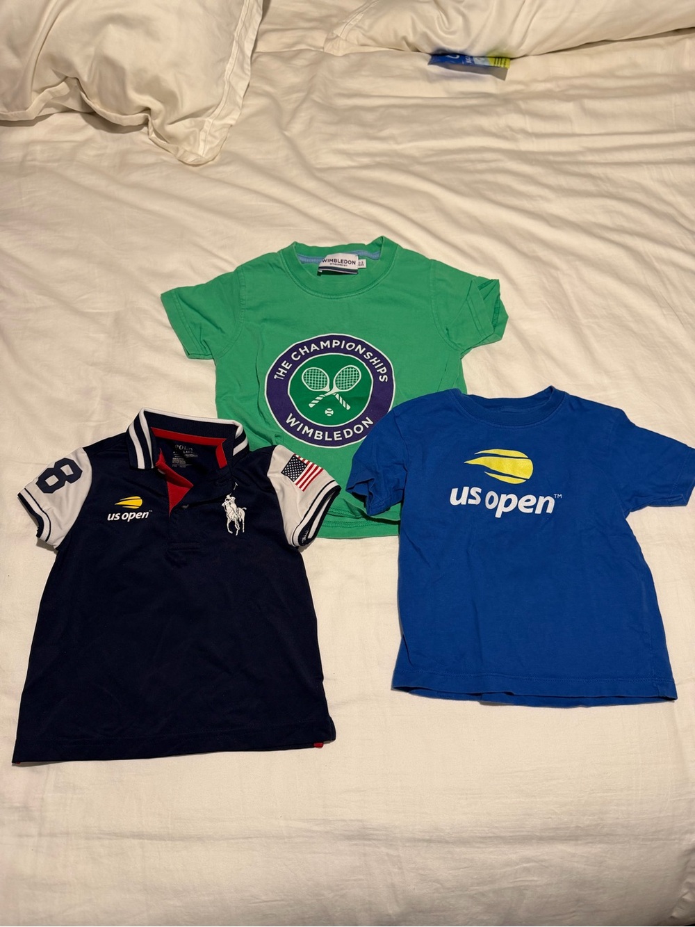 Wimbledon and US Open Tees and Polo, Kids size 2-3T